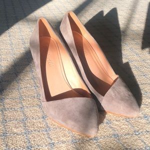 Madewell Gray Suede Pumps